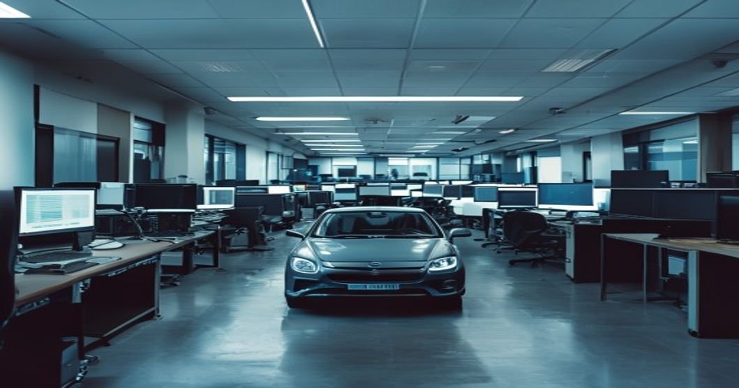 Dashboard de automação mostrando fluxos de processos e métricas