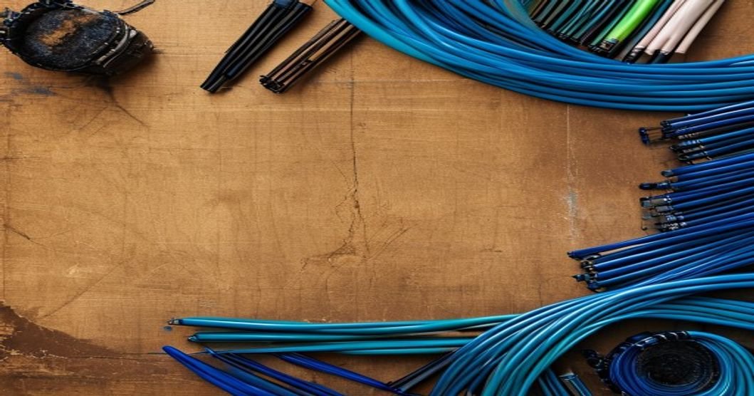 Cabos de fibra ótica iluminados representando conectividade entre sistemas