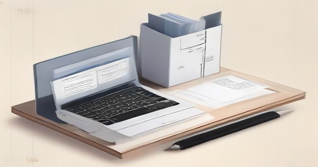 Pilha de documentos fiscais sobre mesa, simbolizando controle financeiro