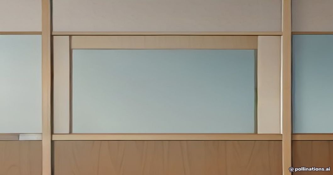 Sala de aula vazia com quadro negro e giz, luz natural quente